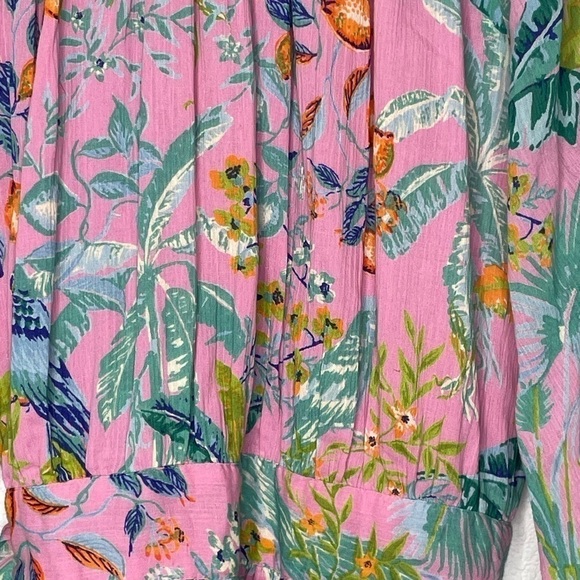 Banjanan dress mini NWT sz M pink floral wrap - Picture 10 of 10